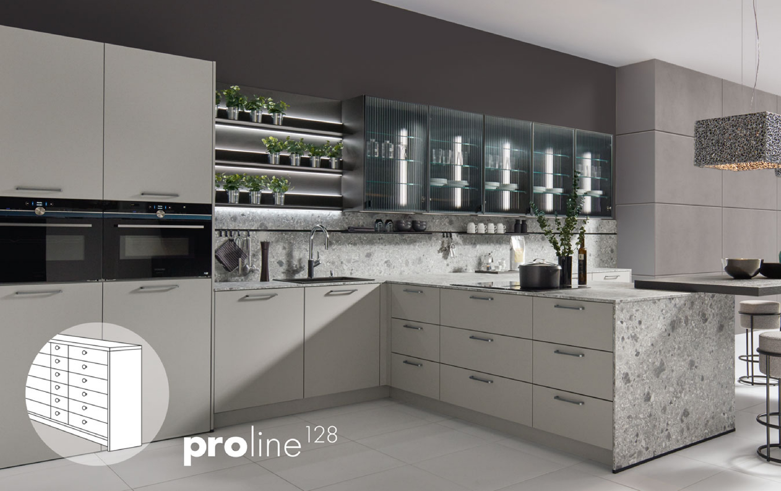 pronorm proline128 Rasterplanungssystem mit 128 mm-Rasterschritten